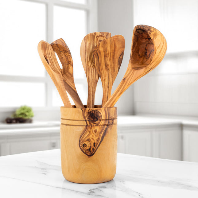 Olive Wood Kitchen Utensils Set